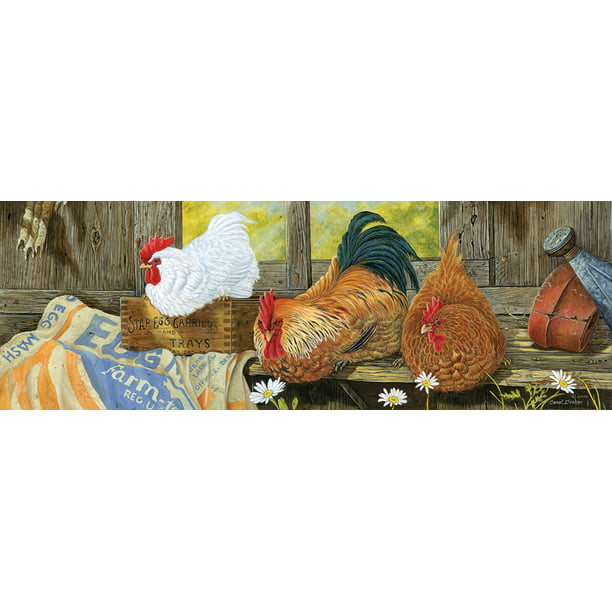 Rooster and Hens 500 Piece Jigsaw Puzzle by SunsOut 